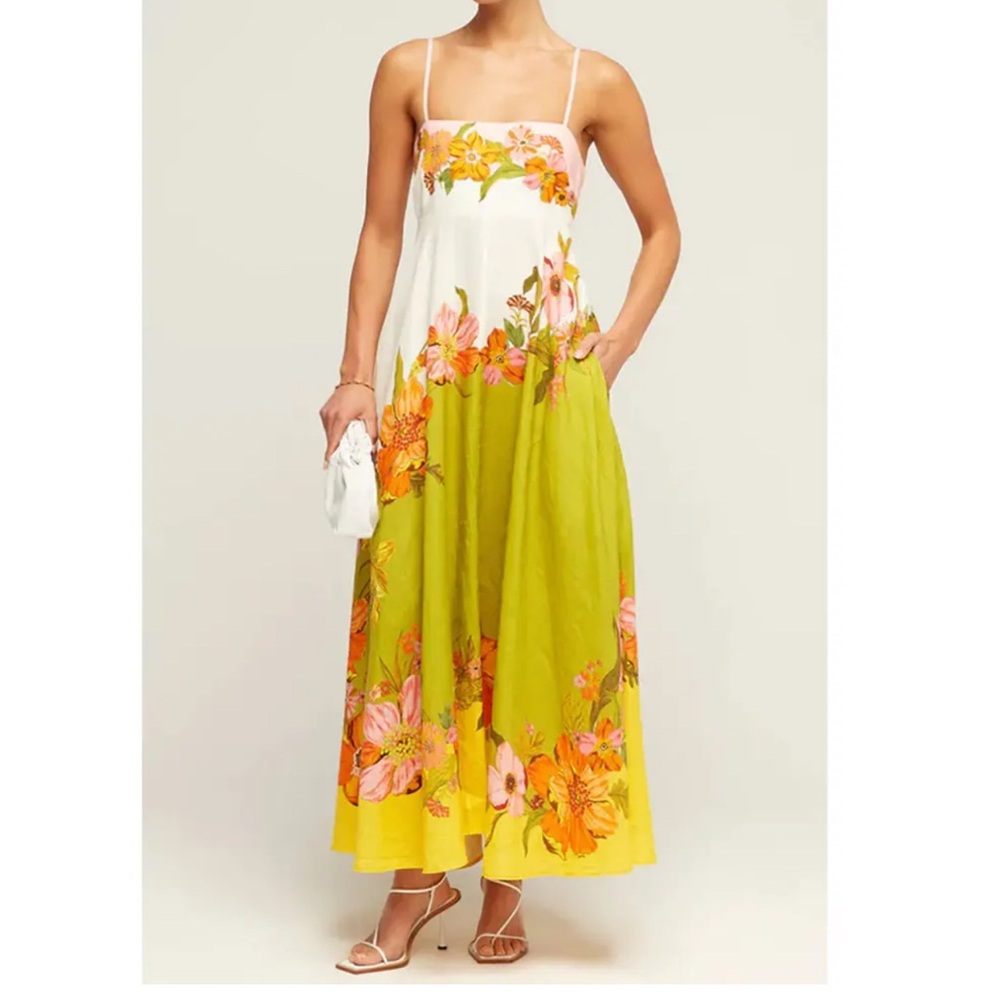 Alémais Linen mid-length dress Size 2